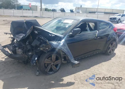 2014 Hyundai Veloster Turbo W/Blue из США, поврежденный, VIN KMHTC6AEXEU203300